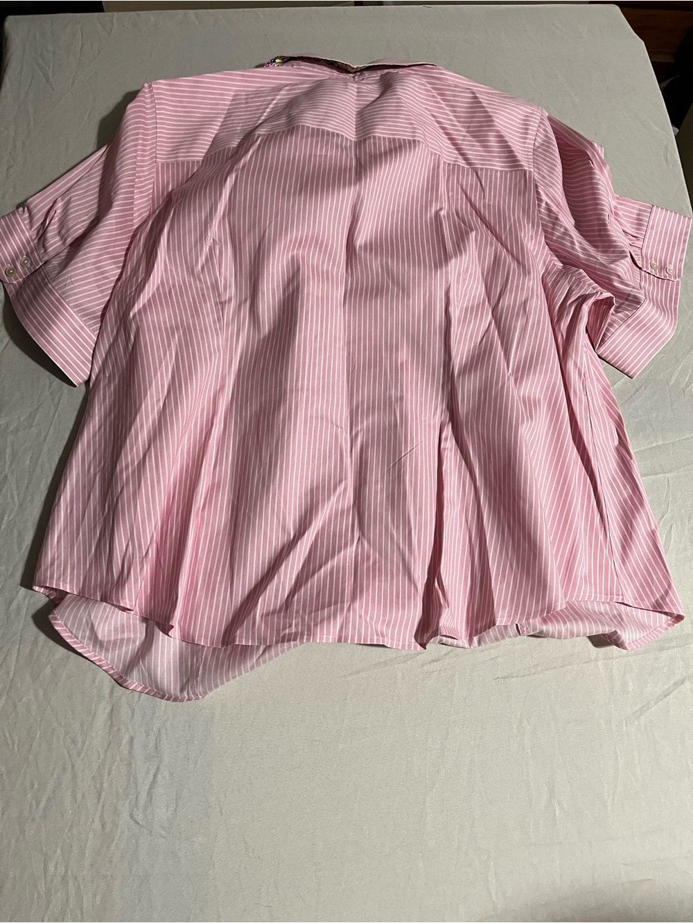 Talbots Pink and White Striped Button-Down Shirt Women’s Size 24w NWT - Picture 4 of 4